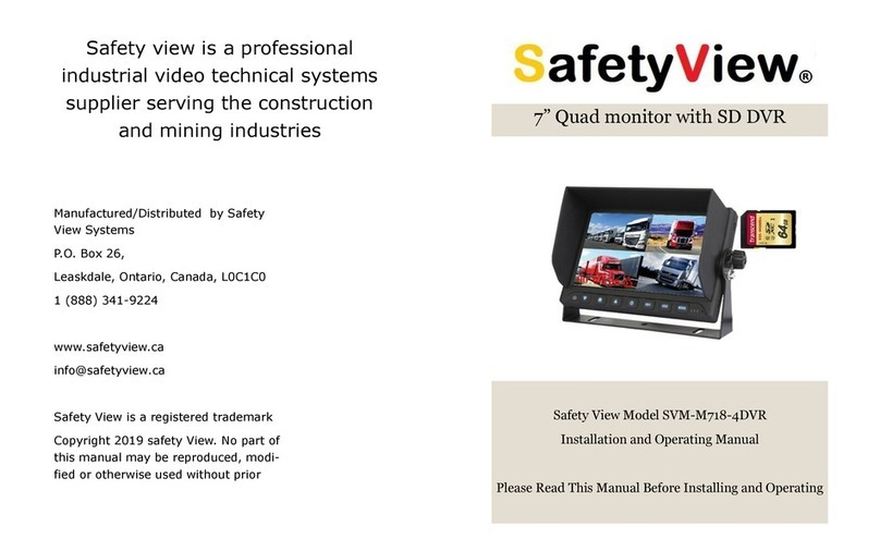 Safety View SVM-M718-4DVR Installation and operating manual