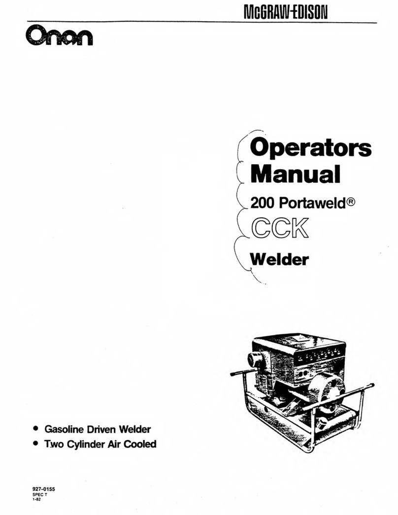 Onan 200 Portaweld CCK User manual