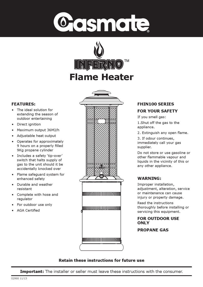 Gasmate Inferno FHIN100 Series User manual