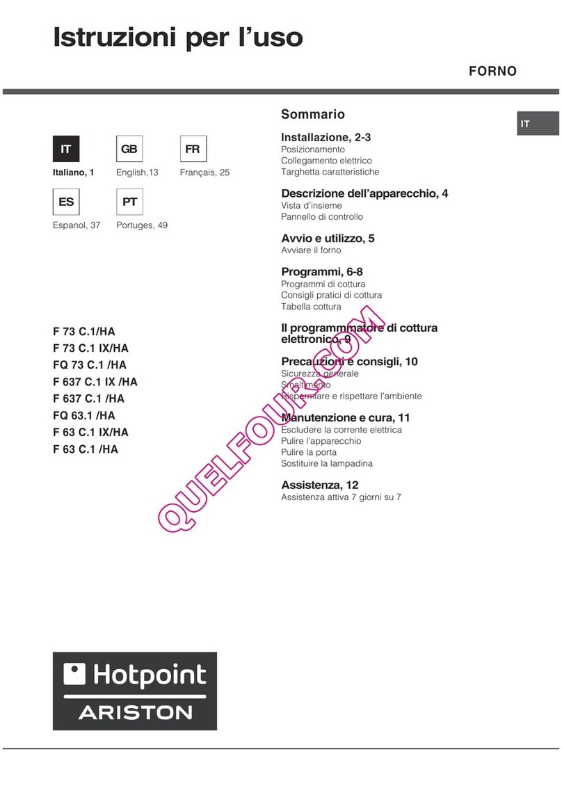 Hotpoint Ariston F 73 C.1/HA operation instruction Hotpoint Ariston F 73 C.1/HA operation instruction