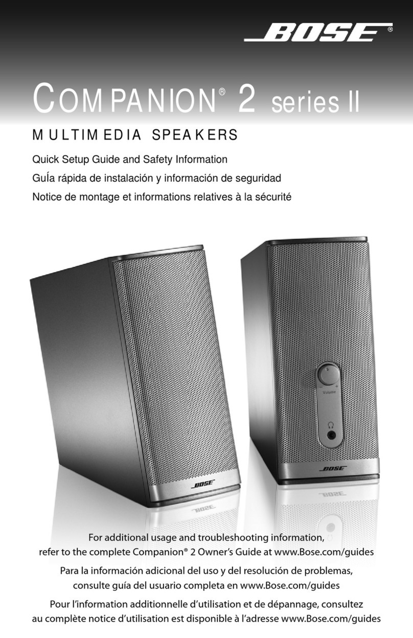 Bose Companion 2 Series II User manual