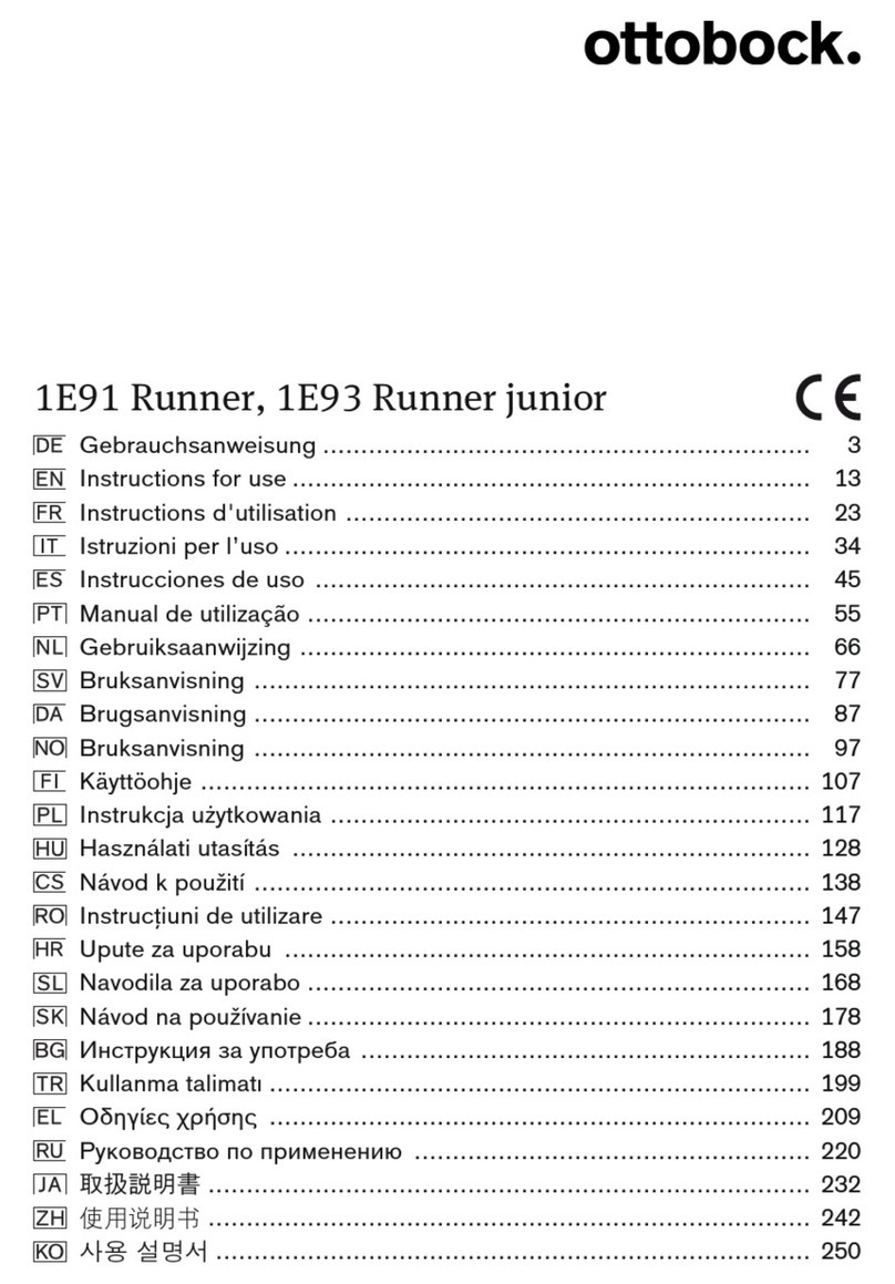 Otto Bock 1E91 Runner Instructions for use