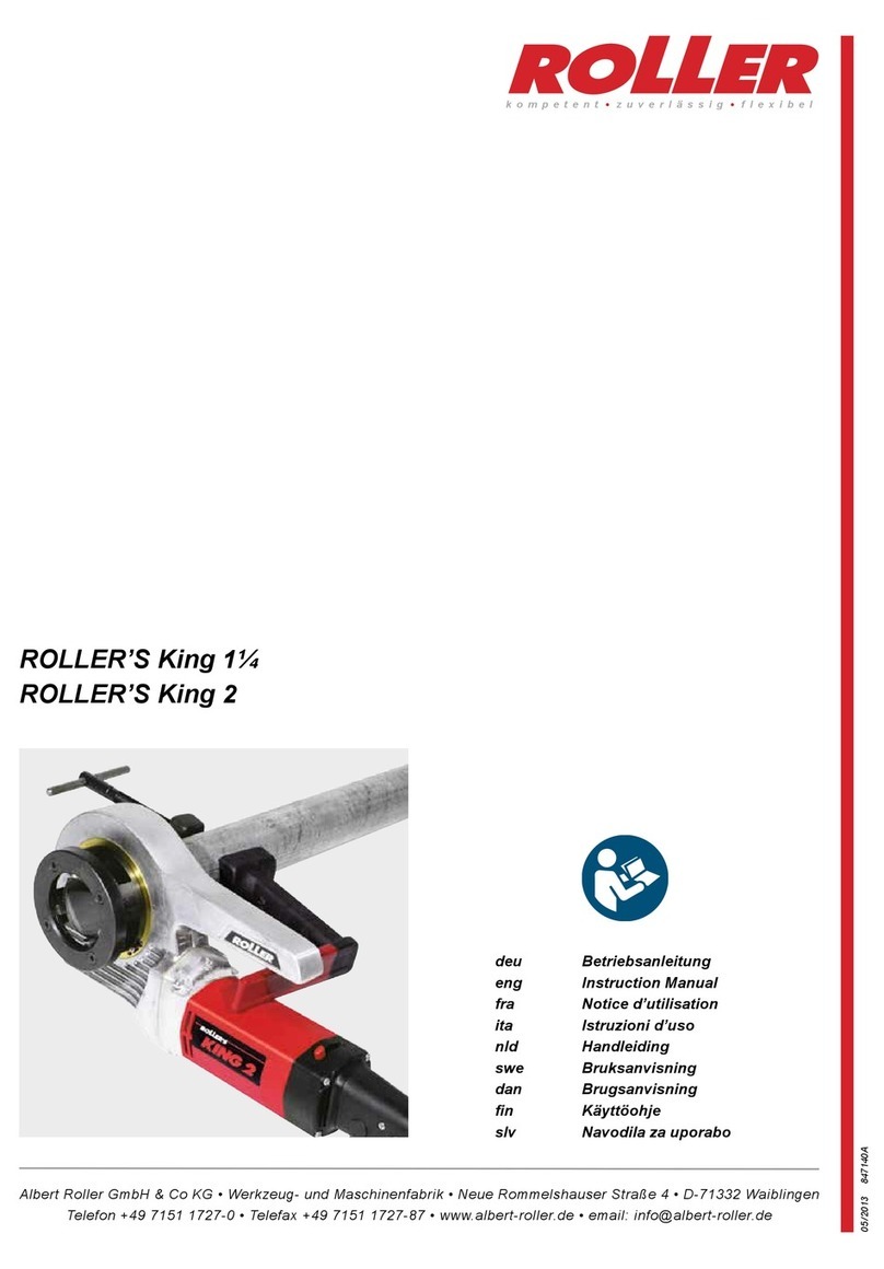 Roller King 1 1/4 User manual