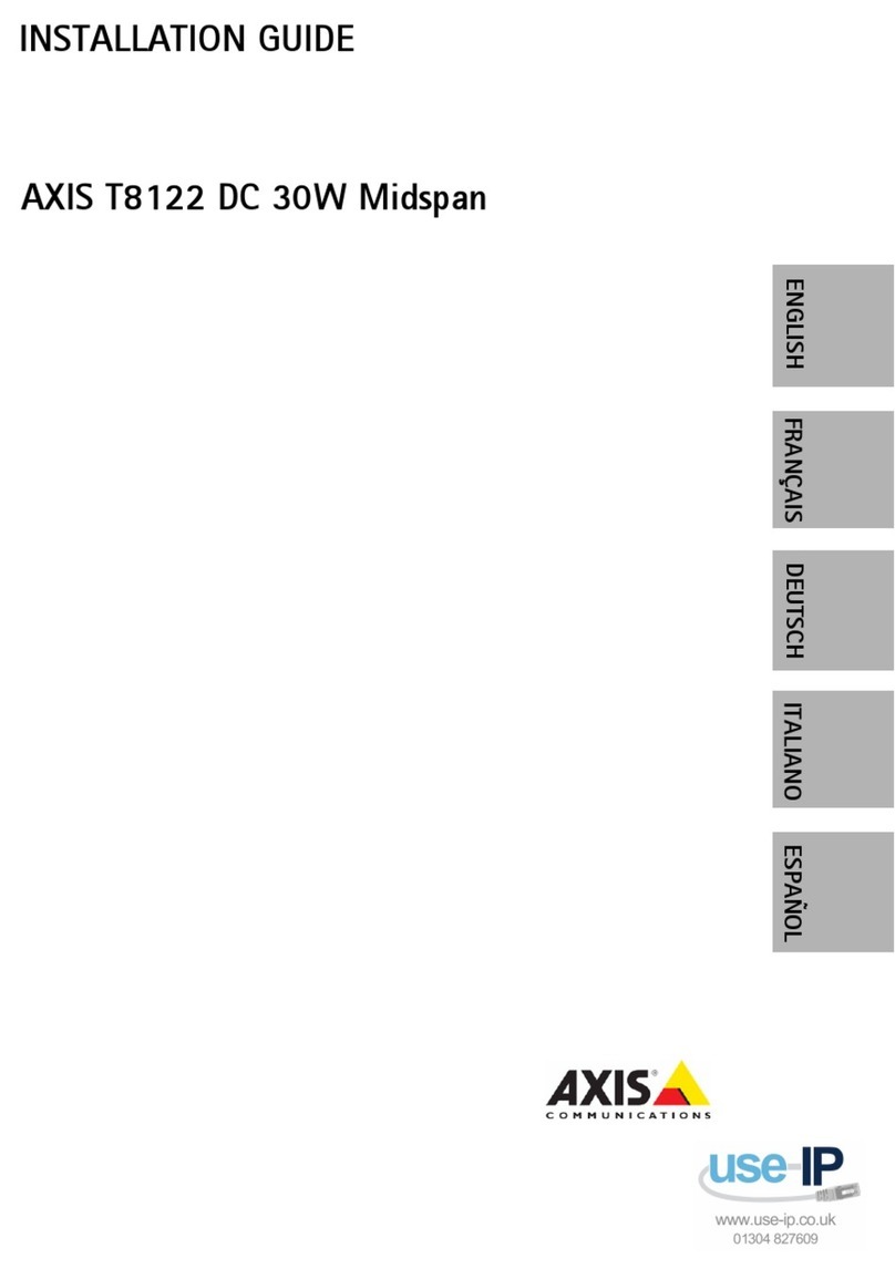 Axis 8122 DC 30W Midspan installation guide