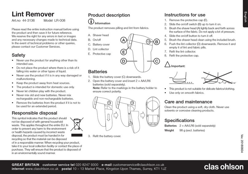 Clas Ohlson LR-008 manual