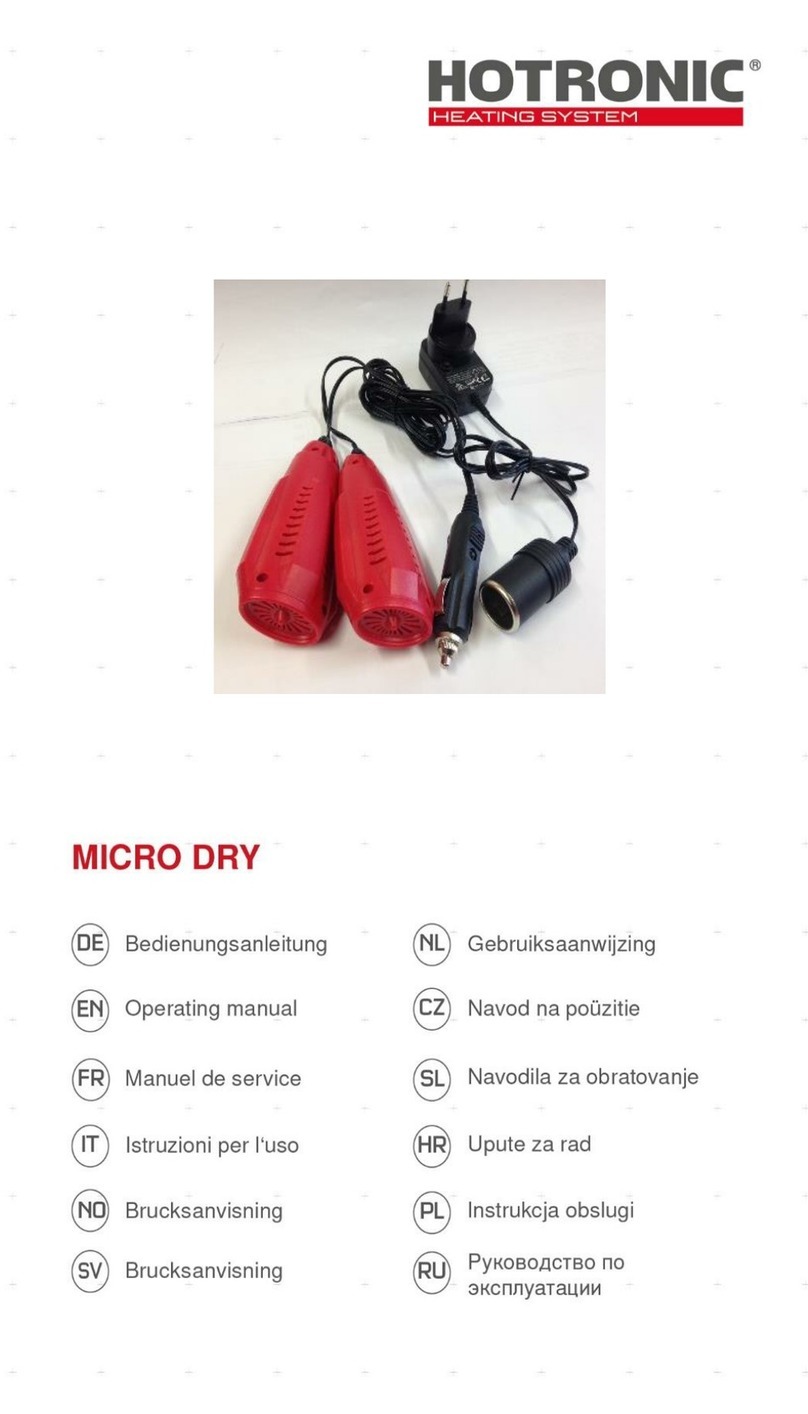 Hotronic Micro Dry User manual