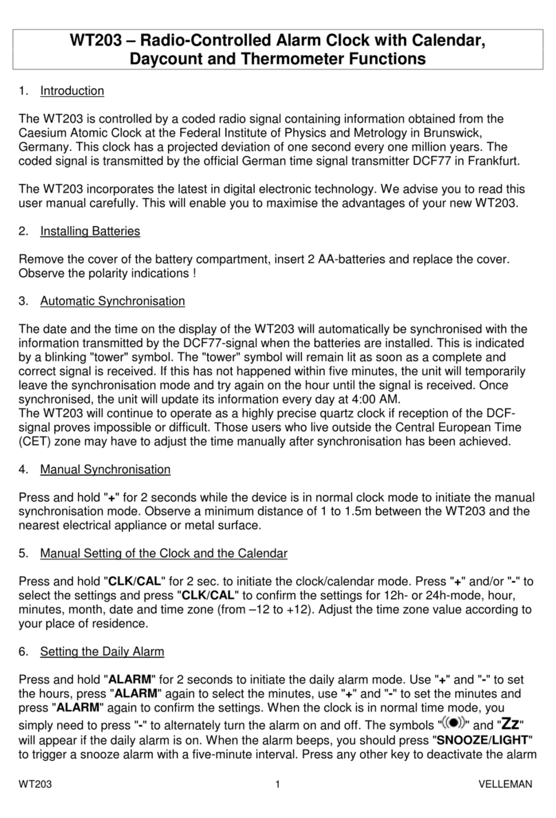 Velleman WT203 User manual