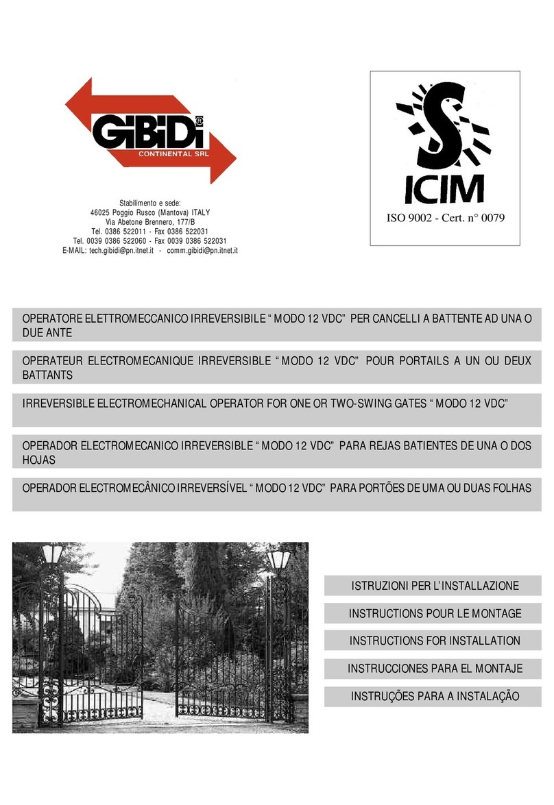 GiBiDi GI.BI.DI MODO 12 VDC Guide GiBiDi GI.BI.DI MODO 12 VDC Guide