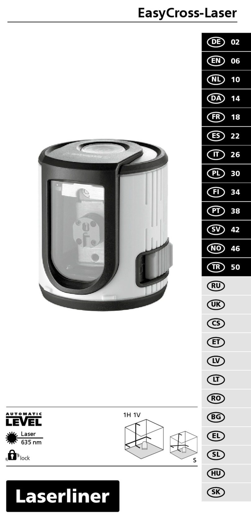 LaserLiner EasyCross-Laser User manual LaserLiner EasyCross-Laser User manual