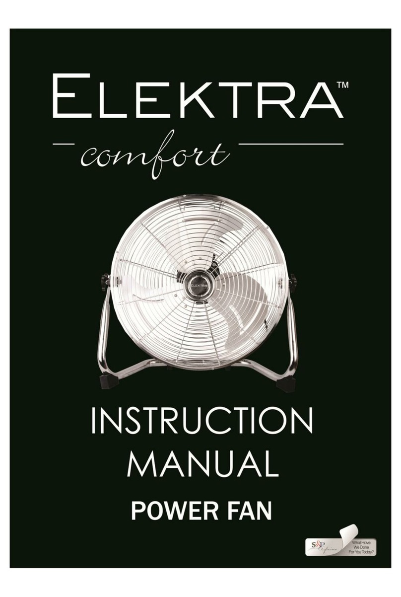 ELEKTRA Comfort Power Fan instruction manual