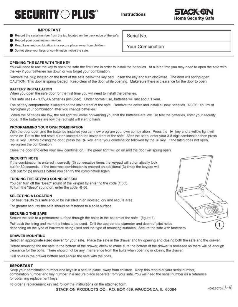 Stack-On Security Plus QAS-710 User manual Stack-On Security Plus QAS-710 User manual