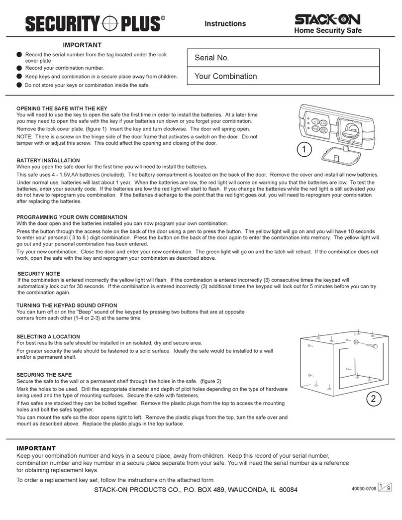 Stack-On Security Plus QAS-1310 instructions