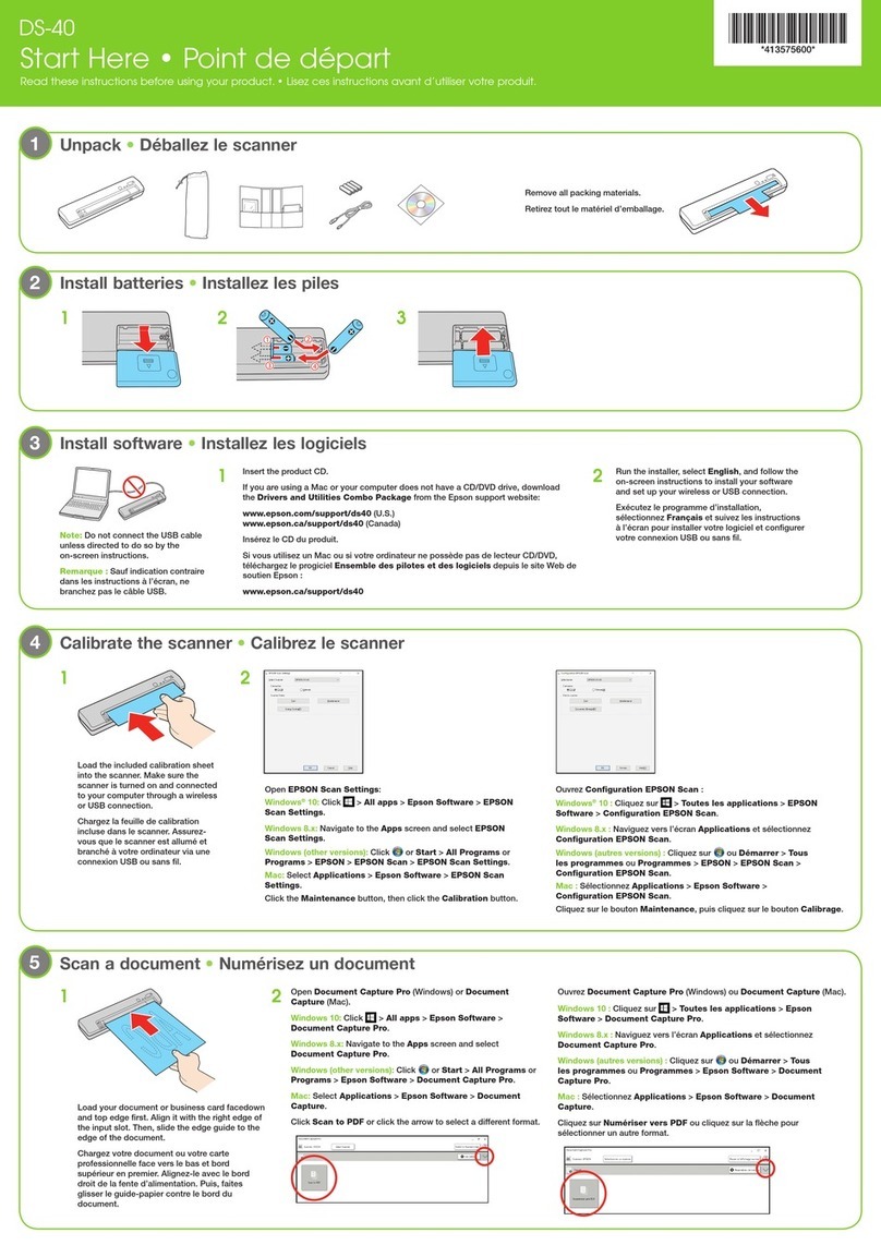 Epson WorkForce DS-40 Instruction Manual