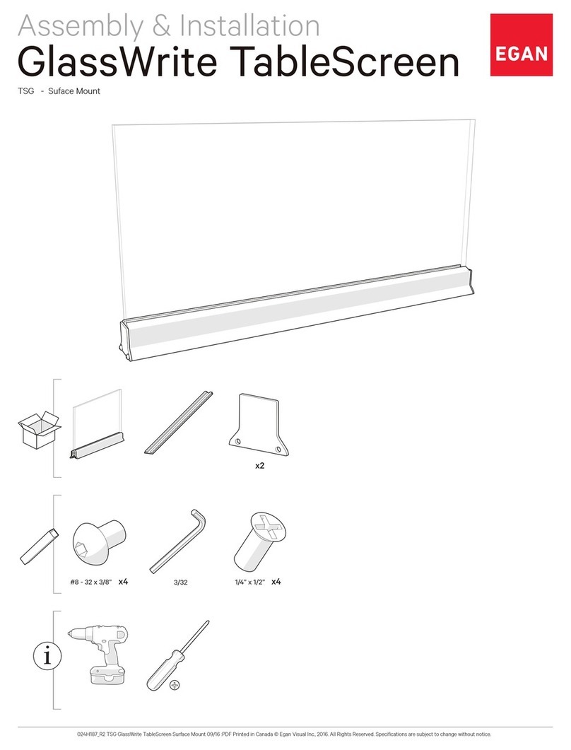 EGAN GlassWrite TableScreen TSG User manual EGAN GlassWrite TableScreen TSG User manual