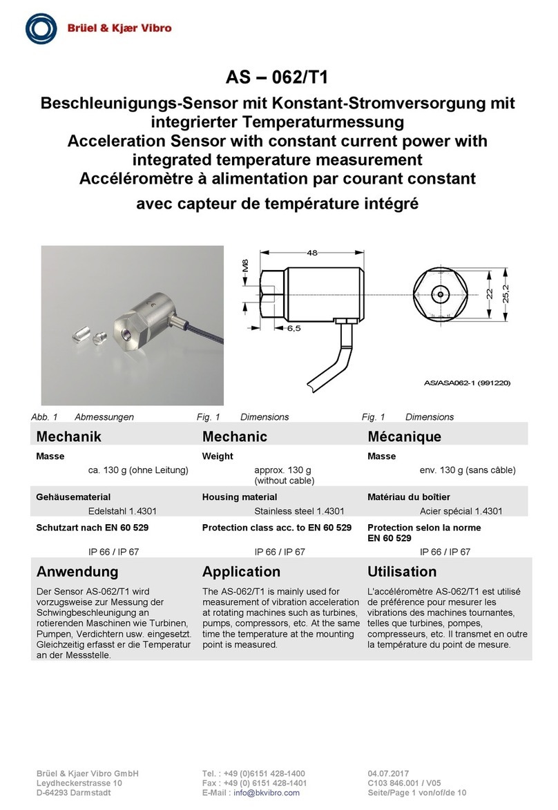 Brüel & Kjaer Vibro AS-062/T1 User manual