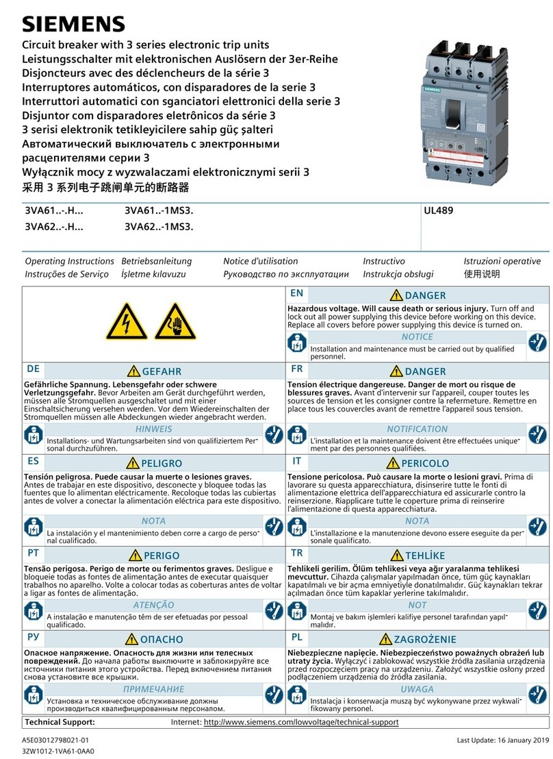 Siemens 3VA61-H Series User manual