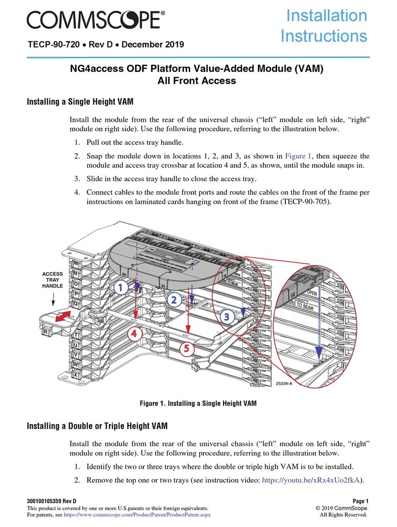 CommScope NG4access ODF Platform Value-Added Module User manual