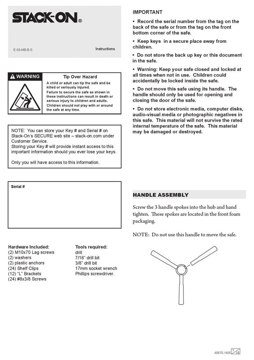 Stack-On E-69-MB-B-S User manual Stack-On E-69-MB-B-S User manual