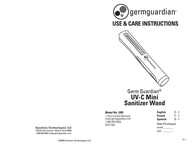 Guardian Germ Guardian LW9 Quick reference guide
