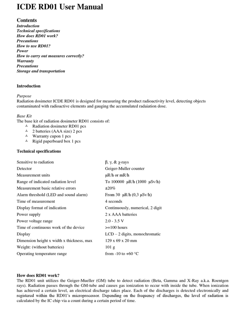 ICD electronics ICDE RD01 User manual