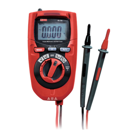 RS PRO RS-218 instruction manual