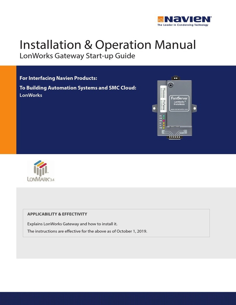 Navien LonWorks Gateway User manual