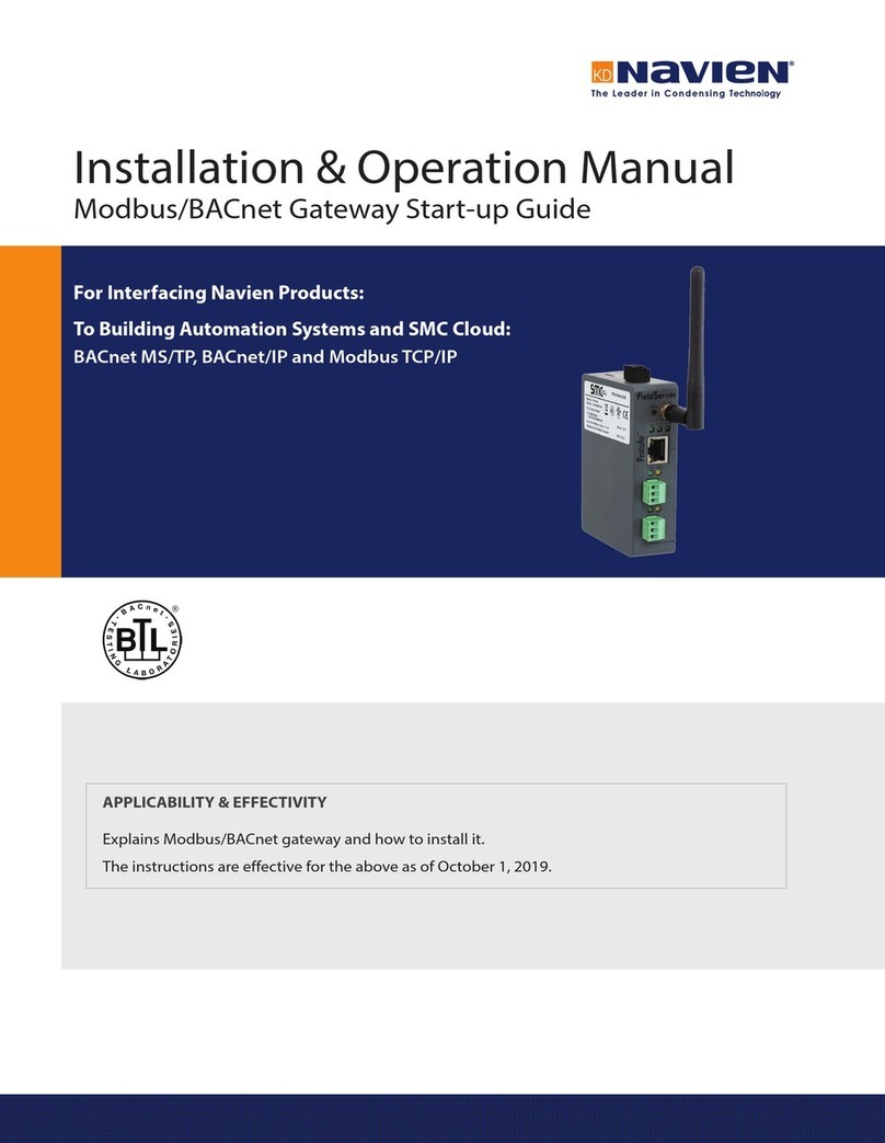 Navien Modbus/BACnet Gateway Installation & operation manual
