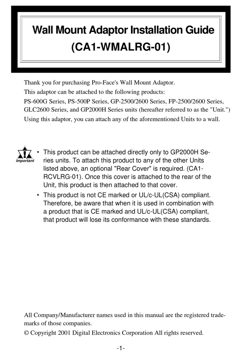 Pro-face CA1-WMALRG-01 installation guide