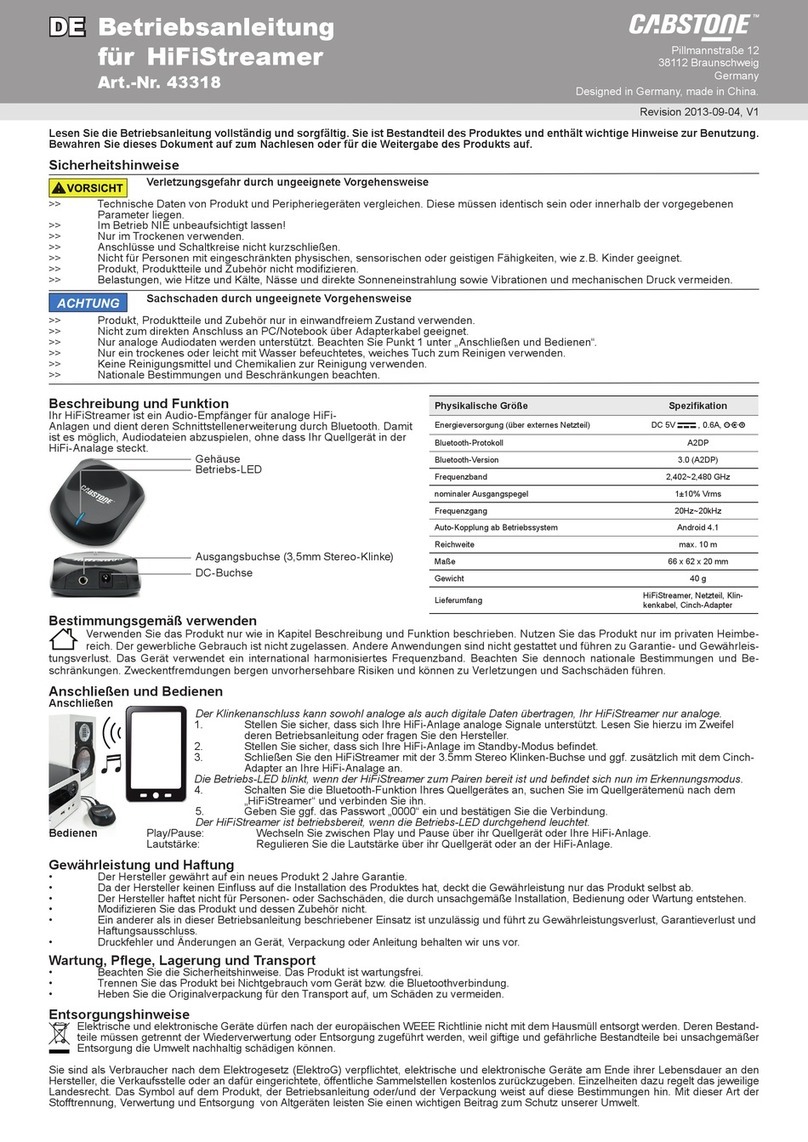 cabstone 43318 user manual