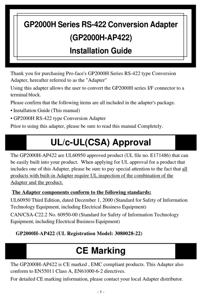 Pro-face GP2000H Series installation guide