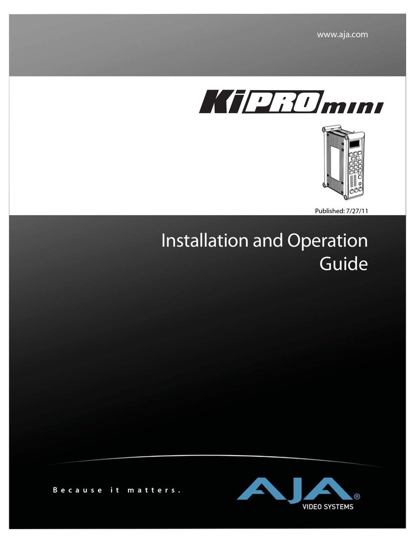 AJA Ki PRO mini Installation and operation manual