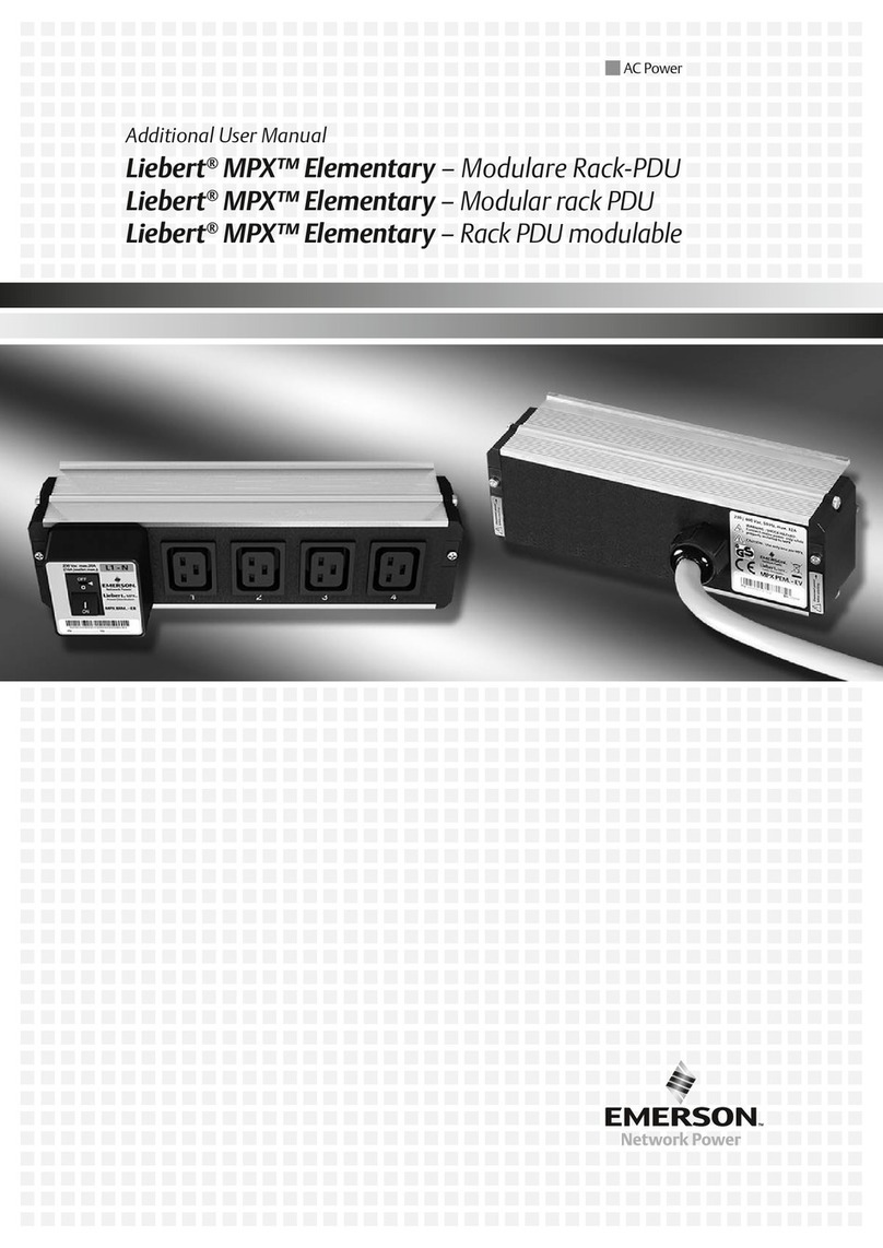 Emerson Liebert MPX Elementary Additional User Manual