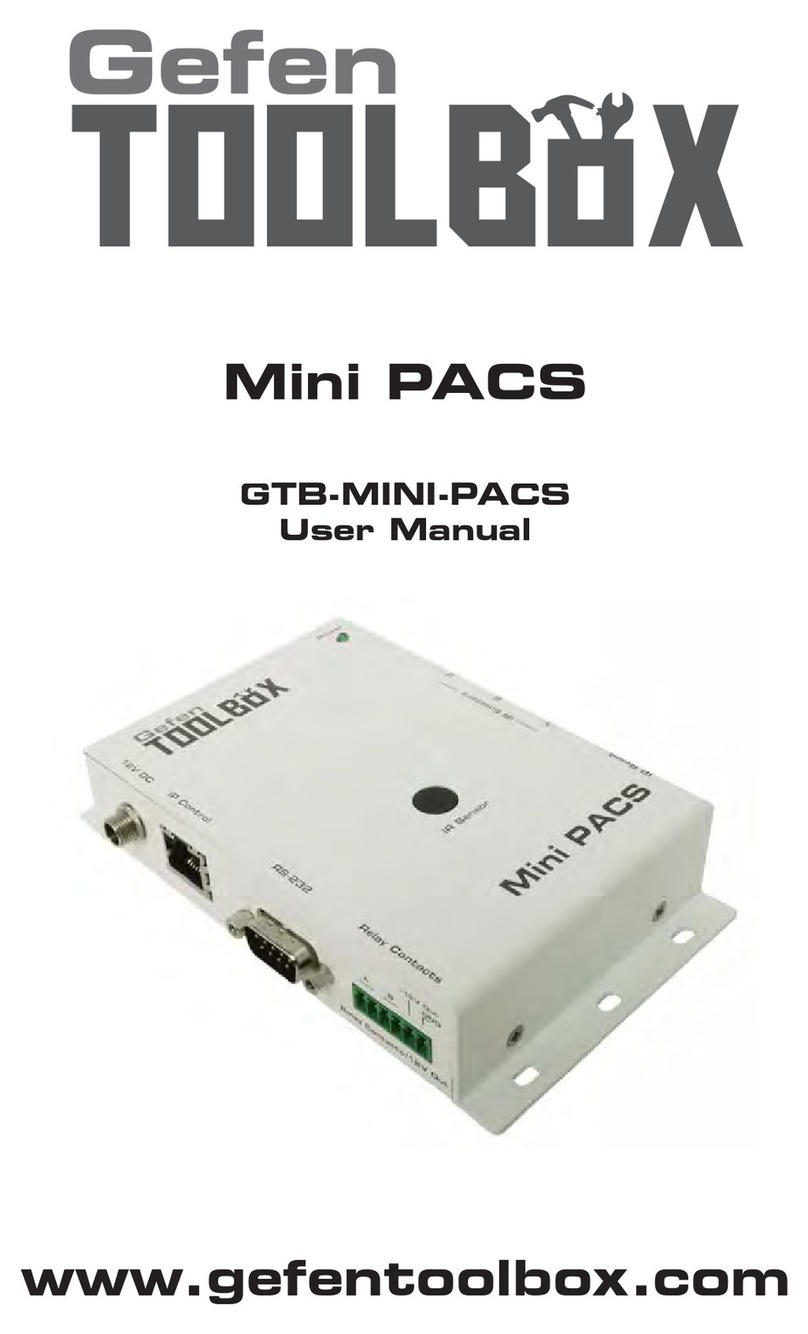 Gefen TOOLBOX GTB-MINI-PACS User manual