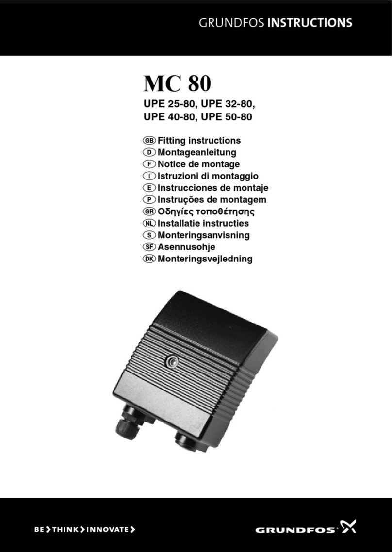 Grundfos MC 80 Fitting instructions