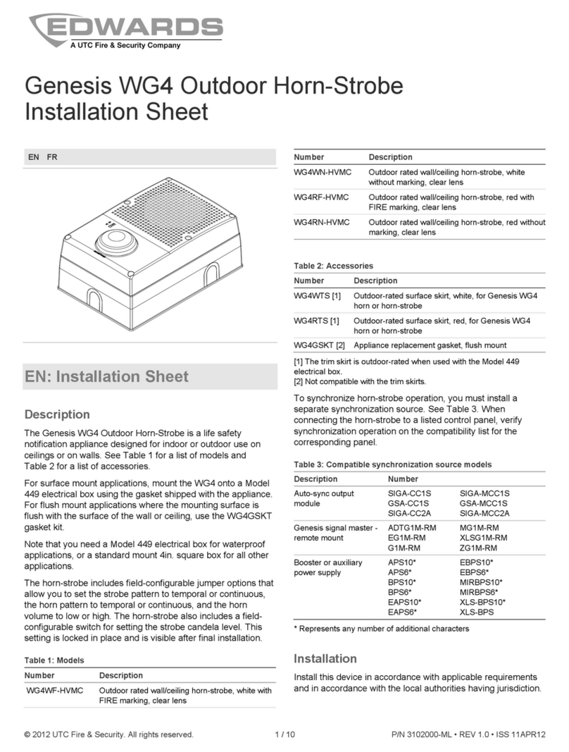Edwards Genesis WG4 Installation sheet