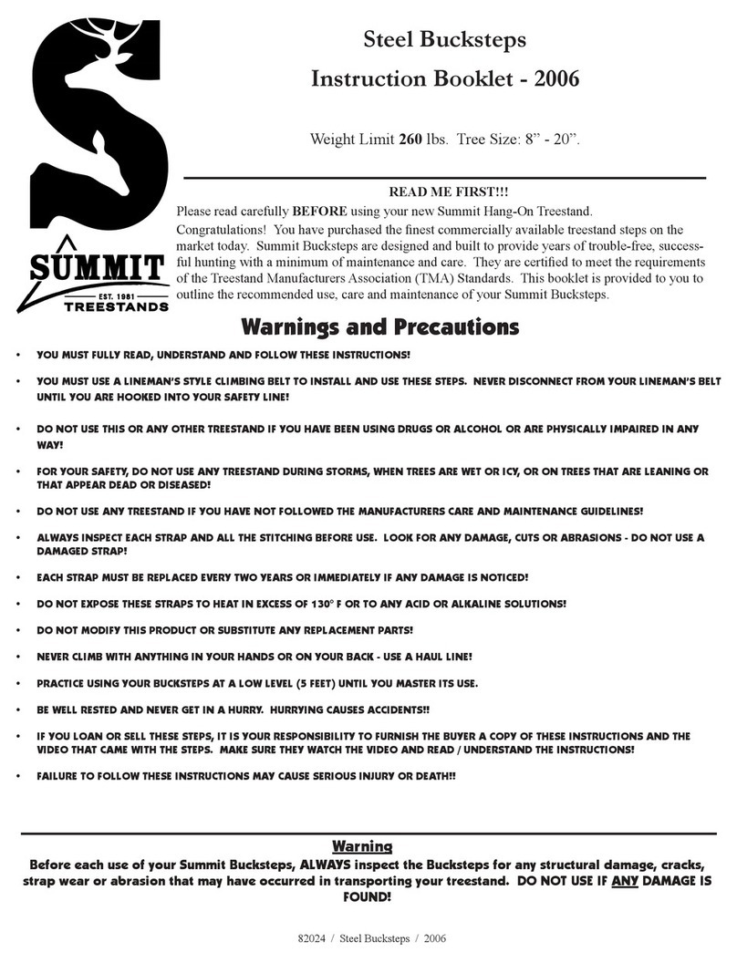 Summit Treestands SU82024 Instruction booklet Summit Treestands SU82024 Instruction booklet