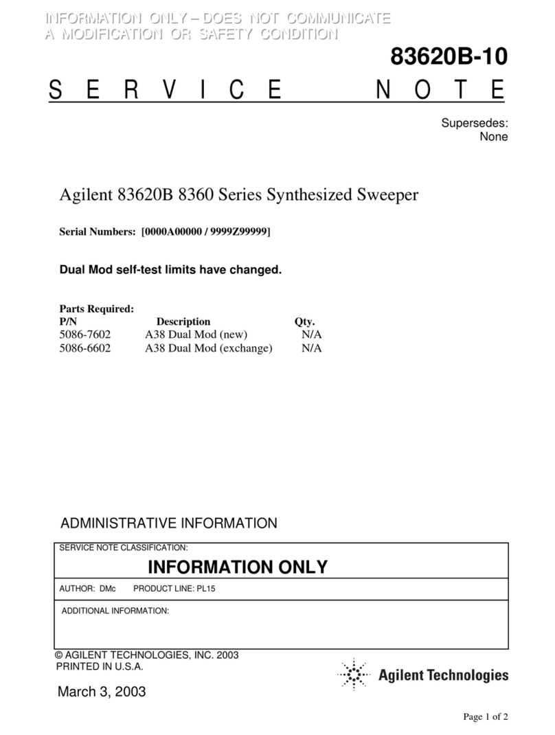 Agilent Technologies 83620B 8360 Series Quick start guide