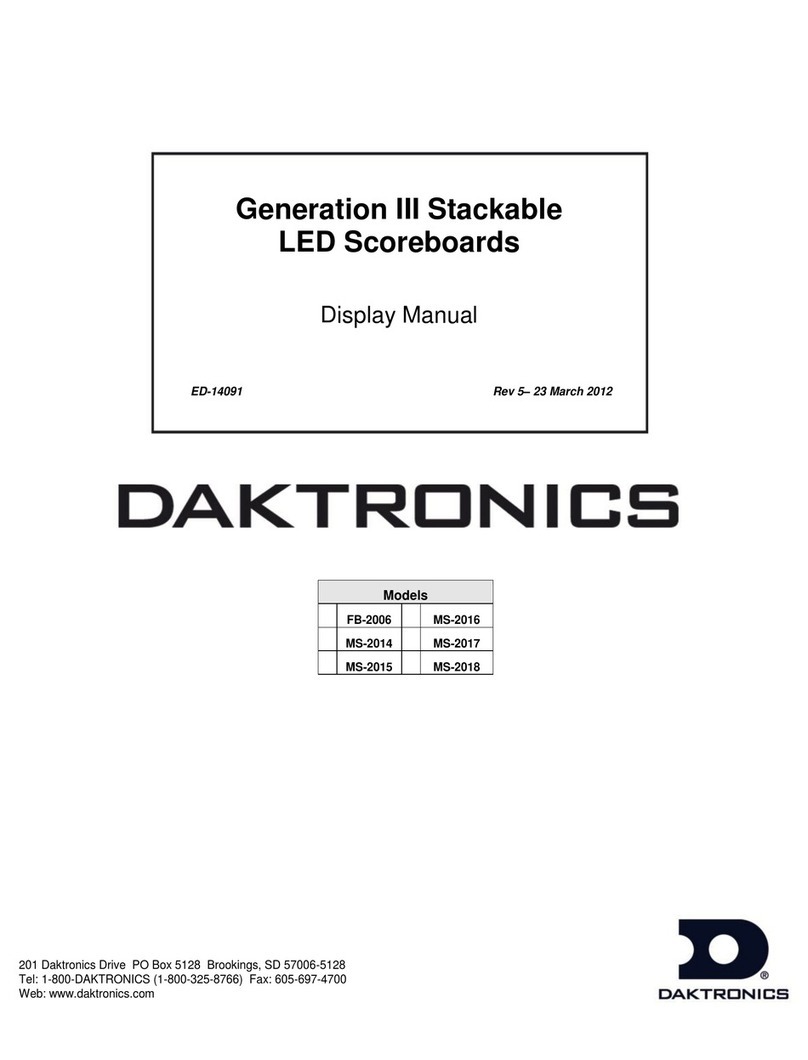 Daktronics FB-2006 DISPLAY MANUAL