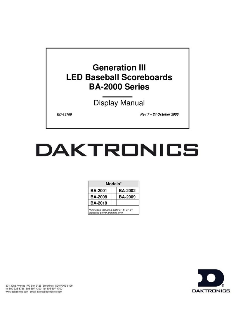 Daktronics BA-2009 DISPLAY MANUAL Daktronics BA-2009 DISPLAY MANUAL