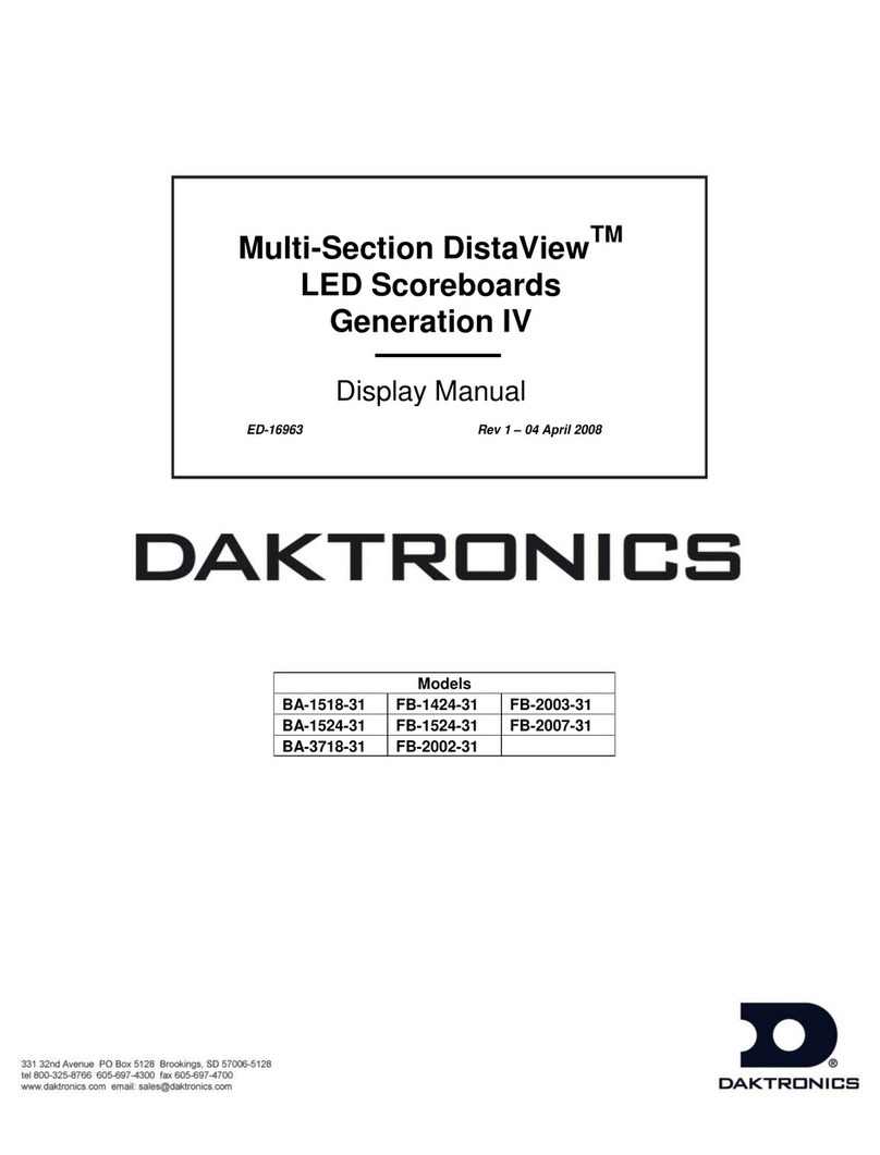 Daktronics DistaView FB-2003-31 User manual