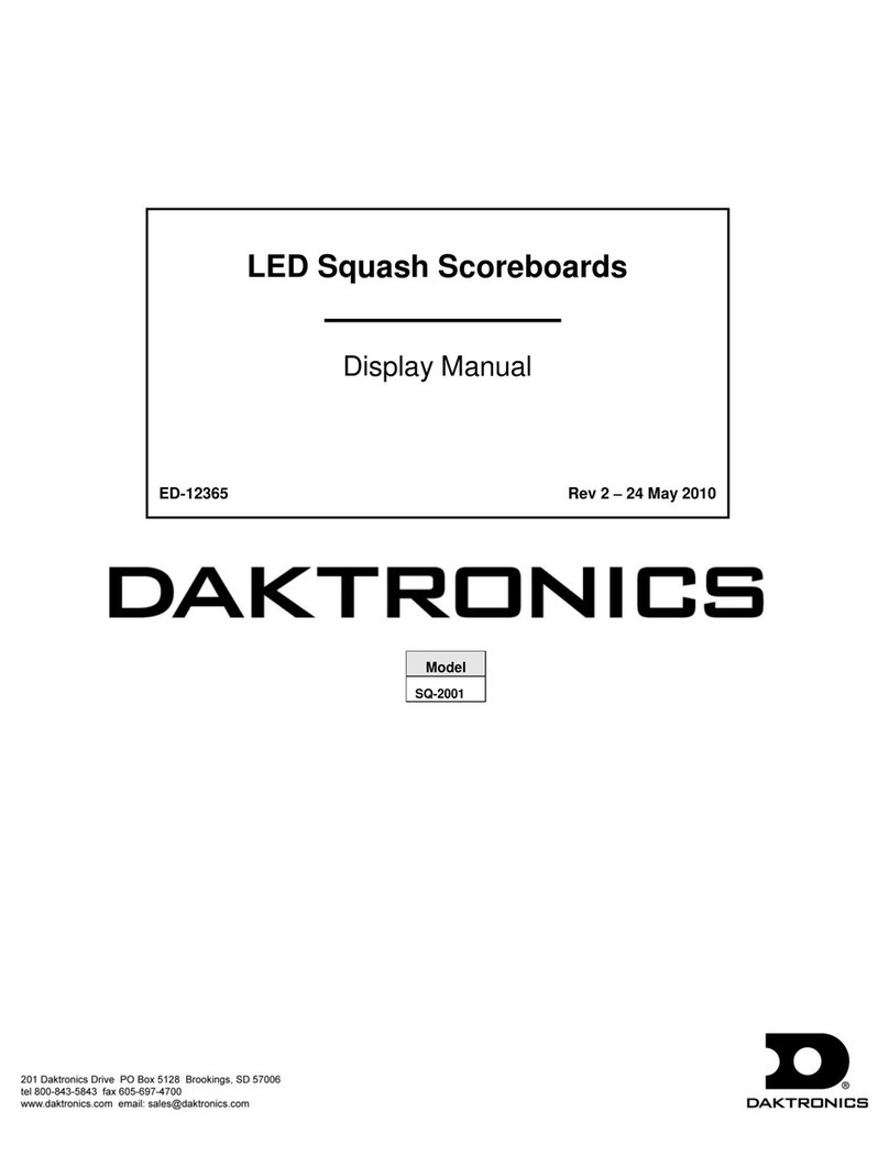 Daktronics SQ-2001 DISPLAY MANUAL