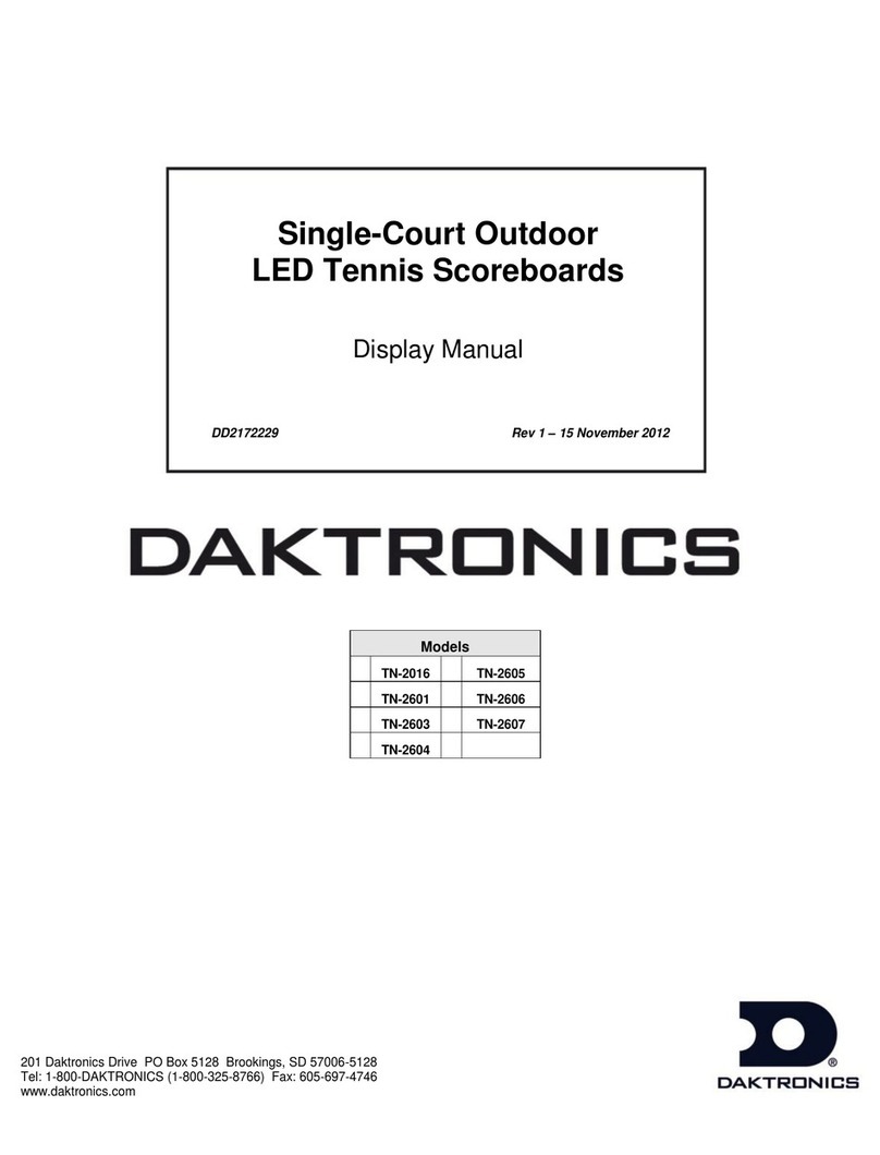 Daktronics TN-2016 DISPLAY MANUAL