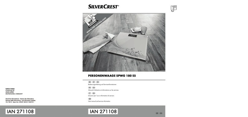Silvercrest SPWG 180 E5 Instruction sheet