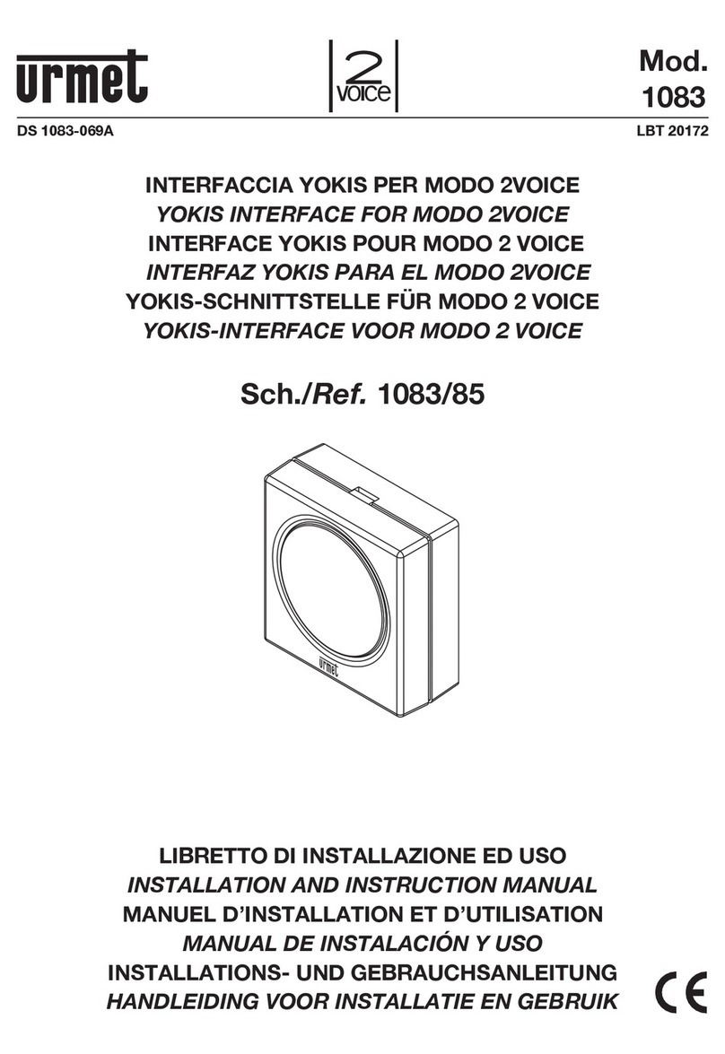 urmet domus 1083/85 Installation and instruction manual