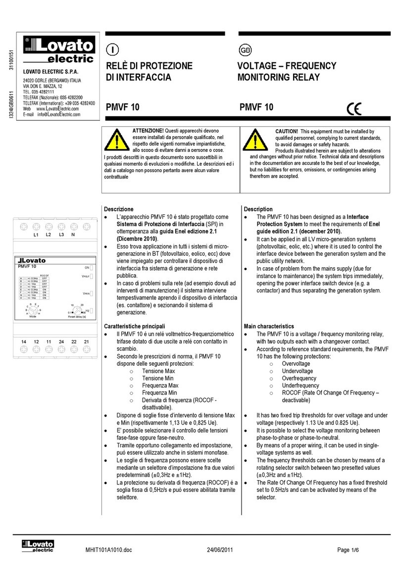 Lovato PMVF 10 manual