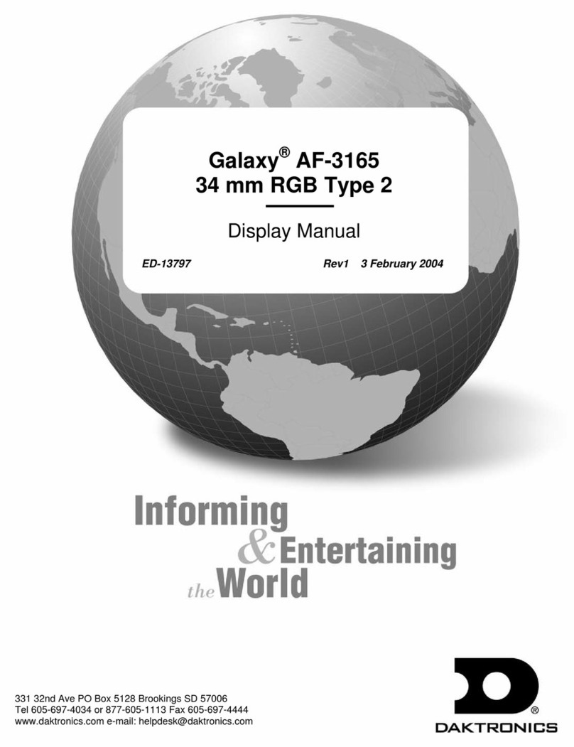 Daktronics Galaxy AF-3165 DISPLAY MANUAL