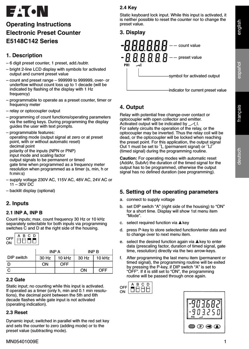 Eaton E5148C142 Series operating instructions