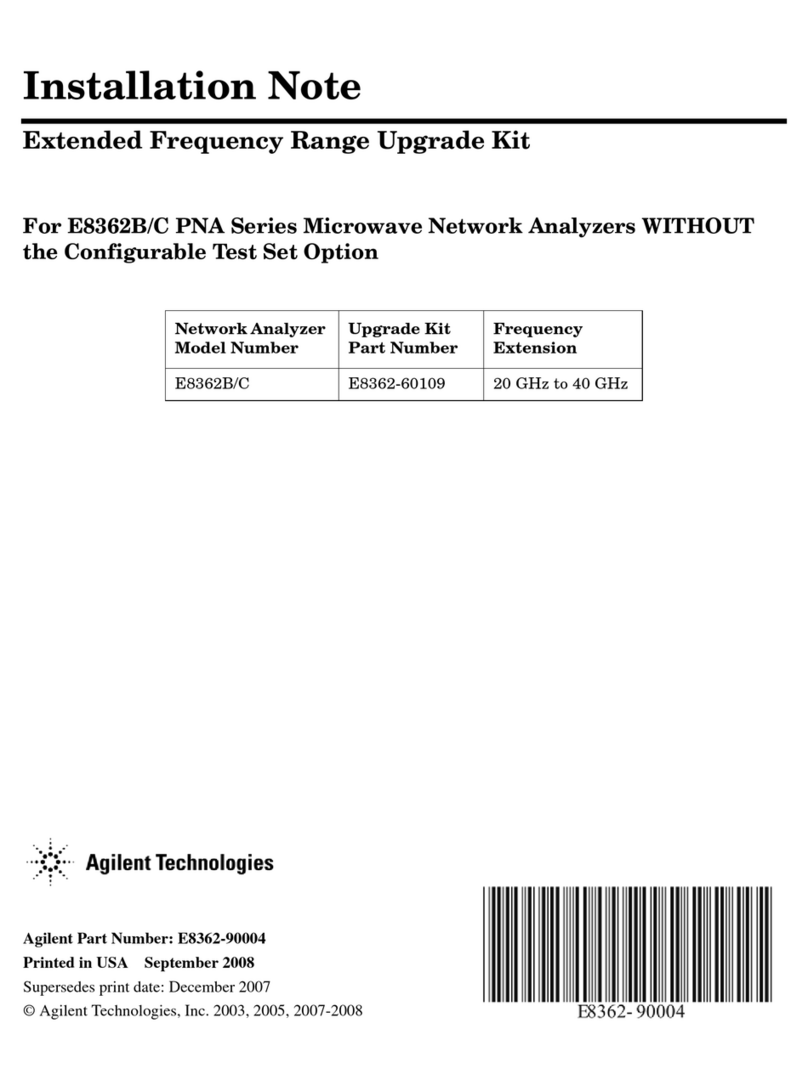 Agilent Technologies E8362C Installation and operation manual