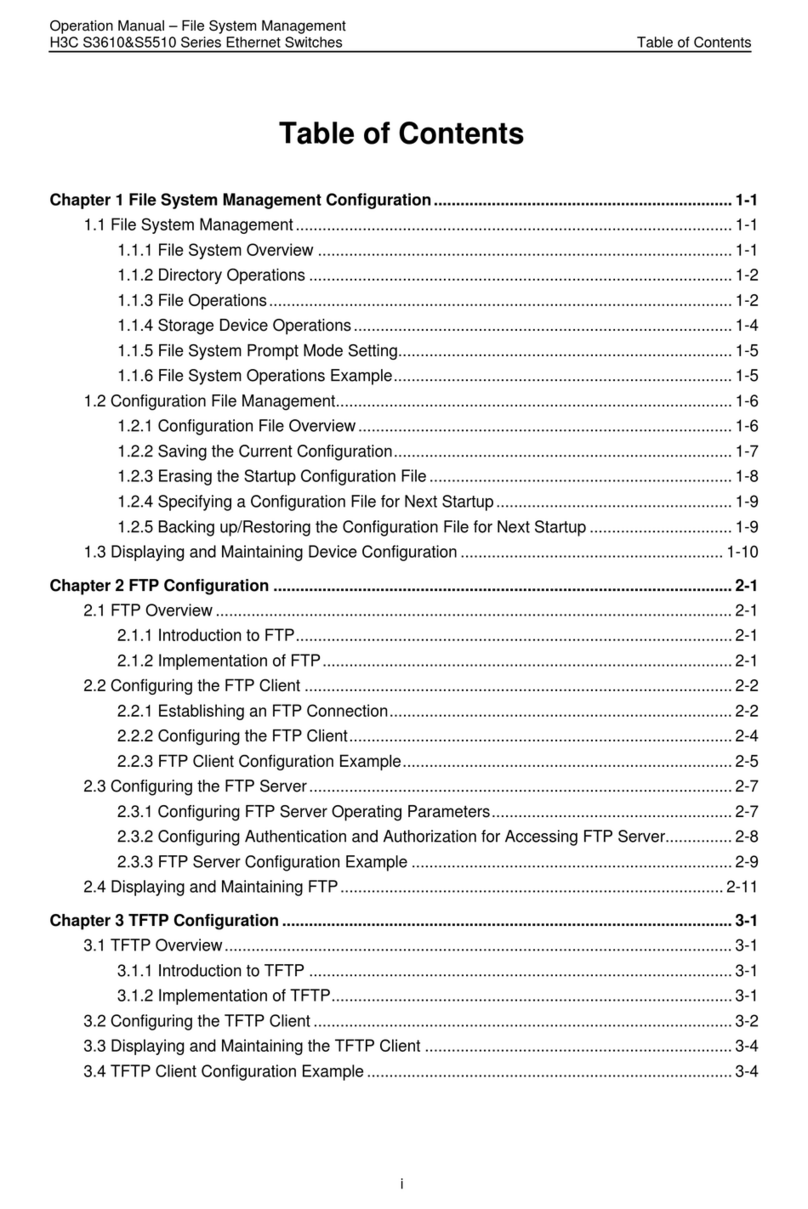 H3C S3610 Series User manual