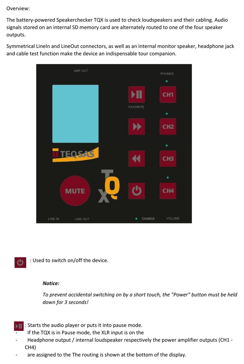 TEQSAS Speakerchecker TQX User manual